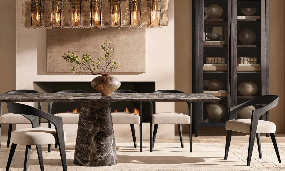 Smoked Rippled Glass Island Chandelier