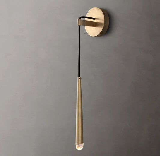 Solid Brass LED Torch Sconce