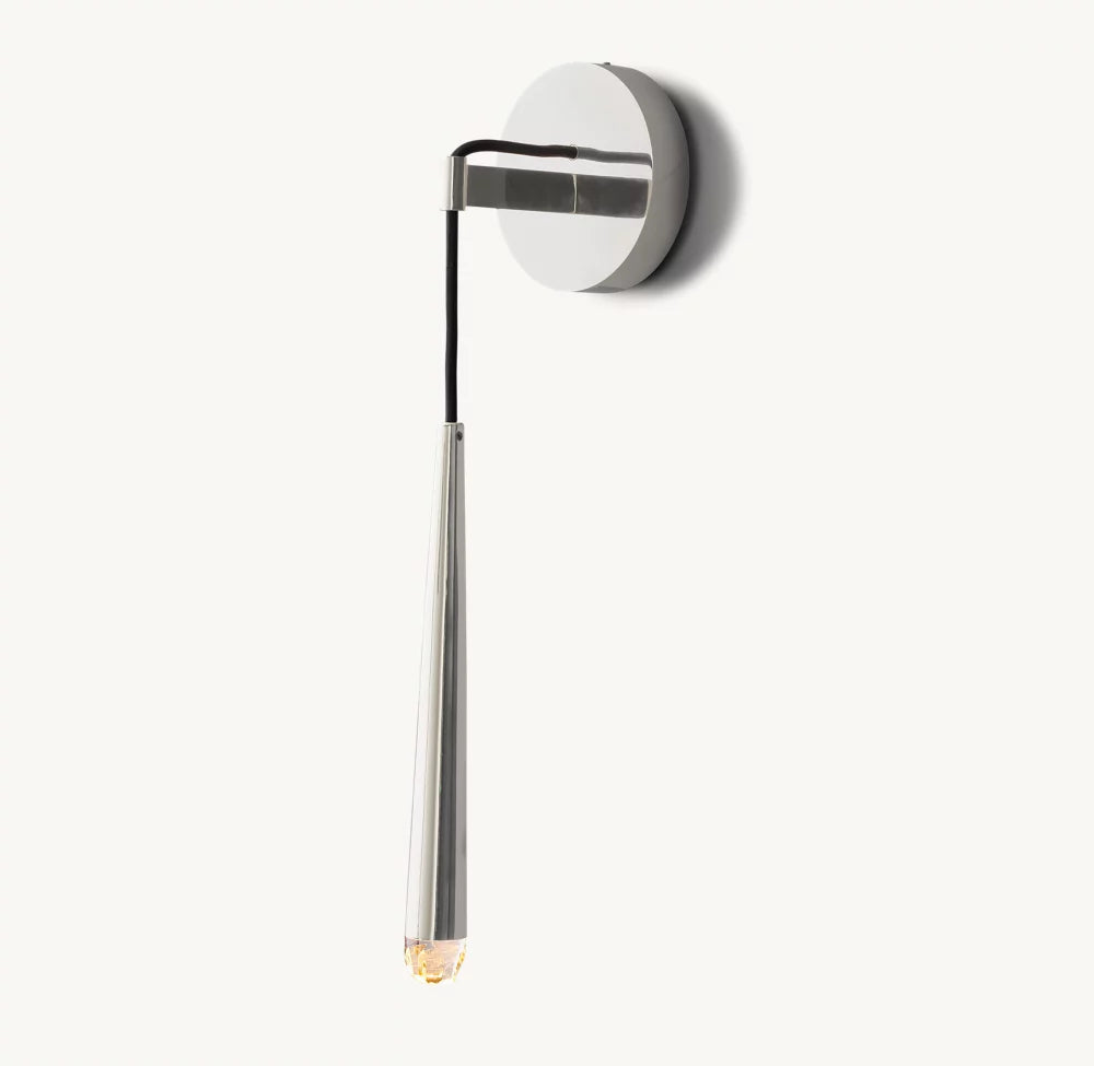 Solid Brass LED Torch Sconce