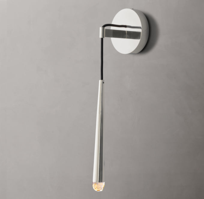 Solid Brass LED Torch Sconce