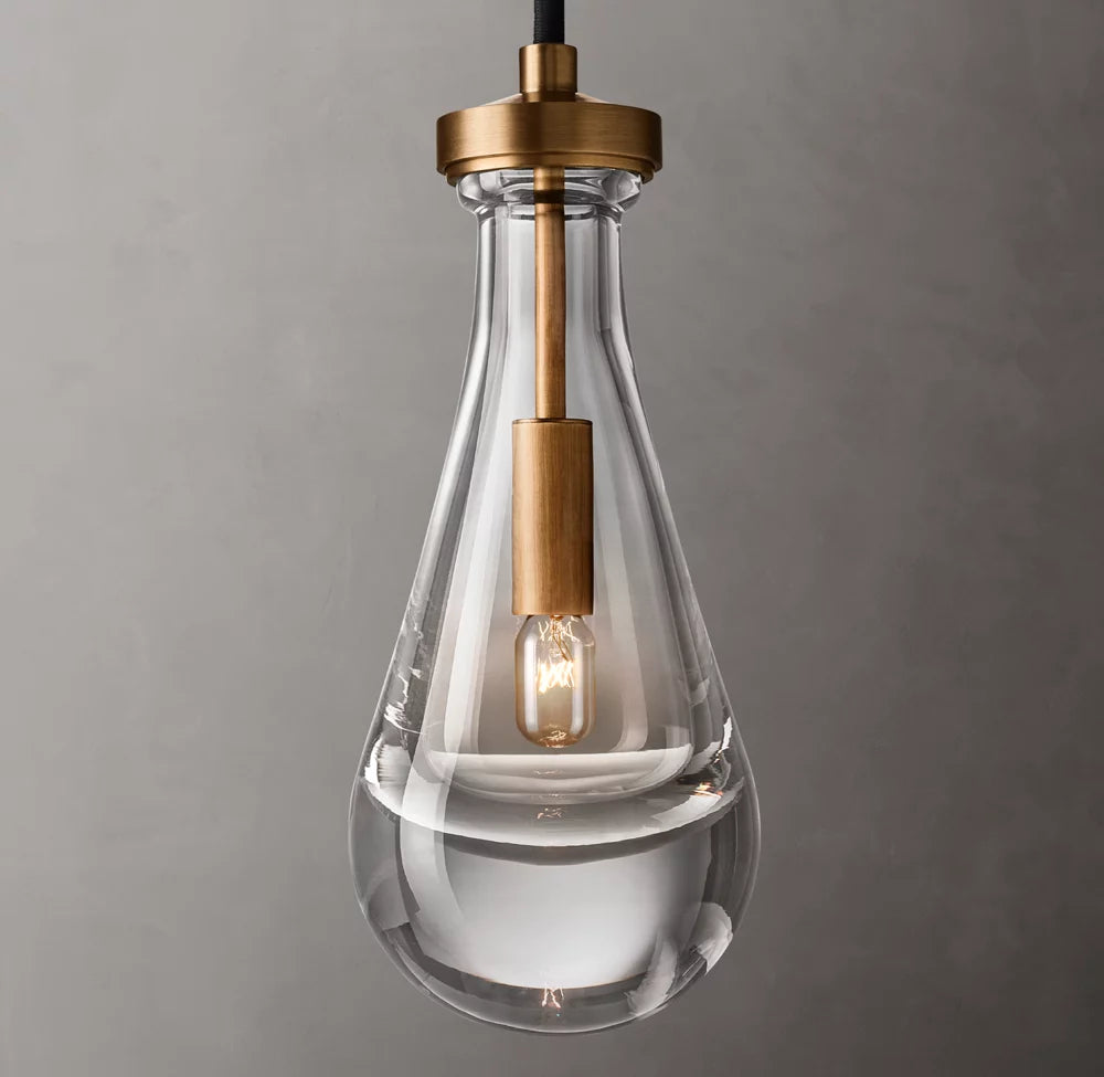 Solid Glass Raindrop Pendant