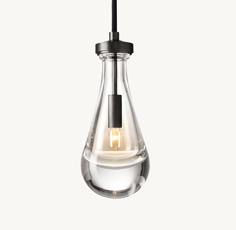 Solid Glass Raindrop Pendant