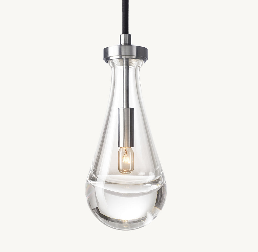 Solid Glass Raindrop Pendant
