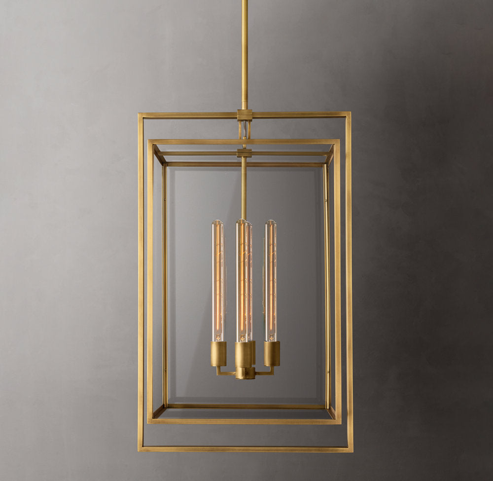 Steel Glasshouse Lantern Pendant