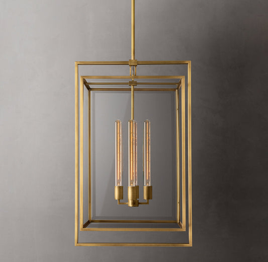 Steel Glasshouse Lantern Pendant