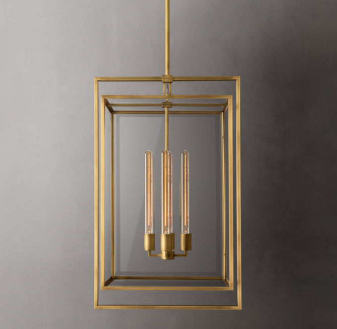 Steel Glasshouse Lantern Pendant