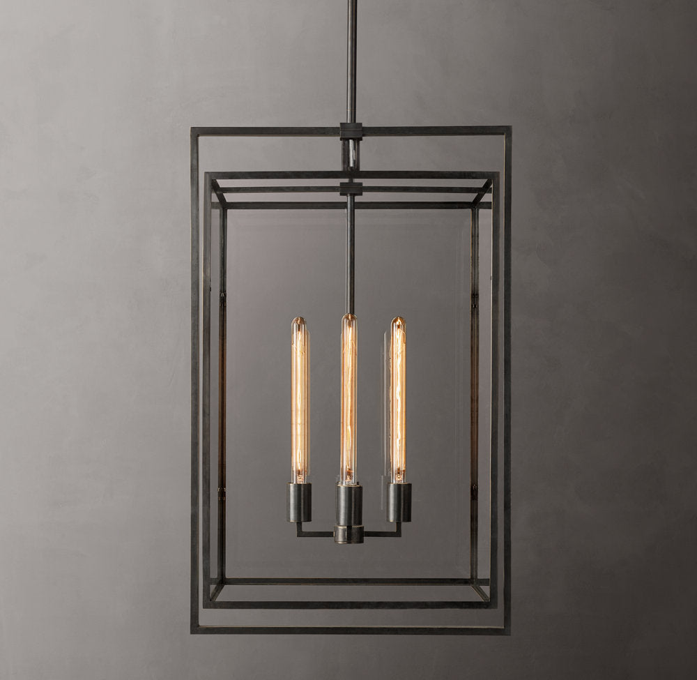 Steel Glasshouse Lantern Pendant