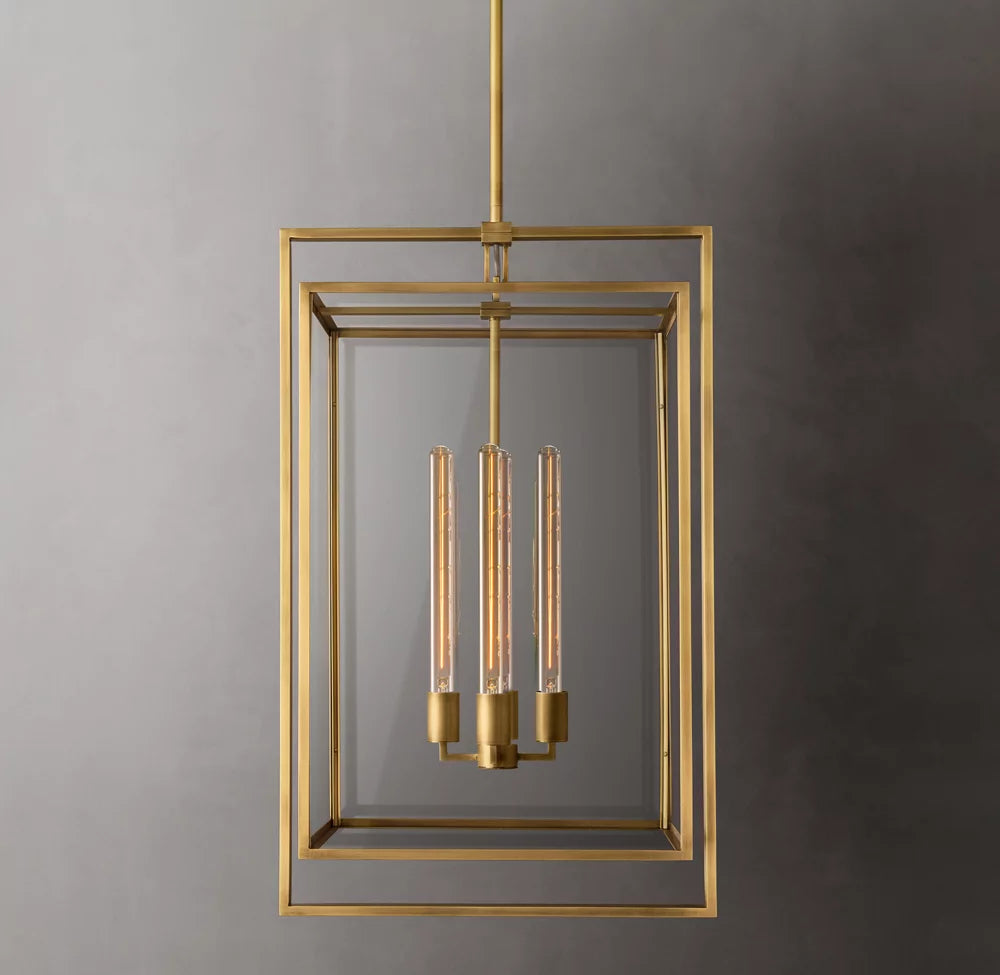 Steel Glasshouse Lantern Pendant
