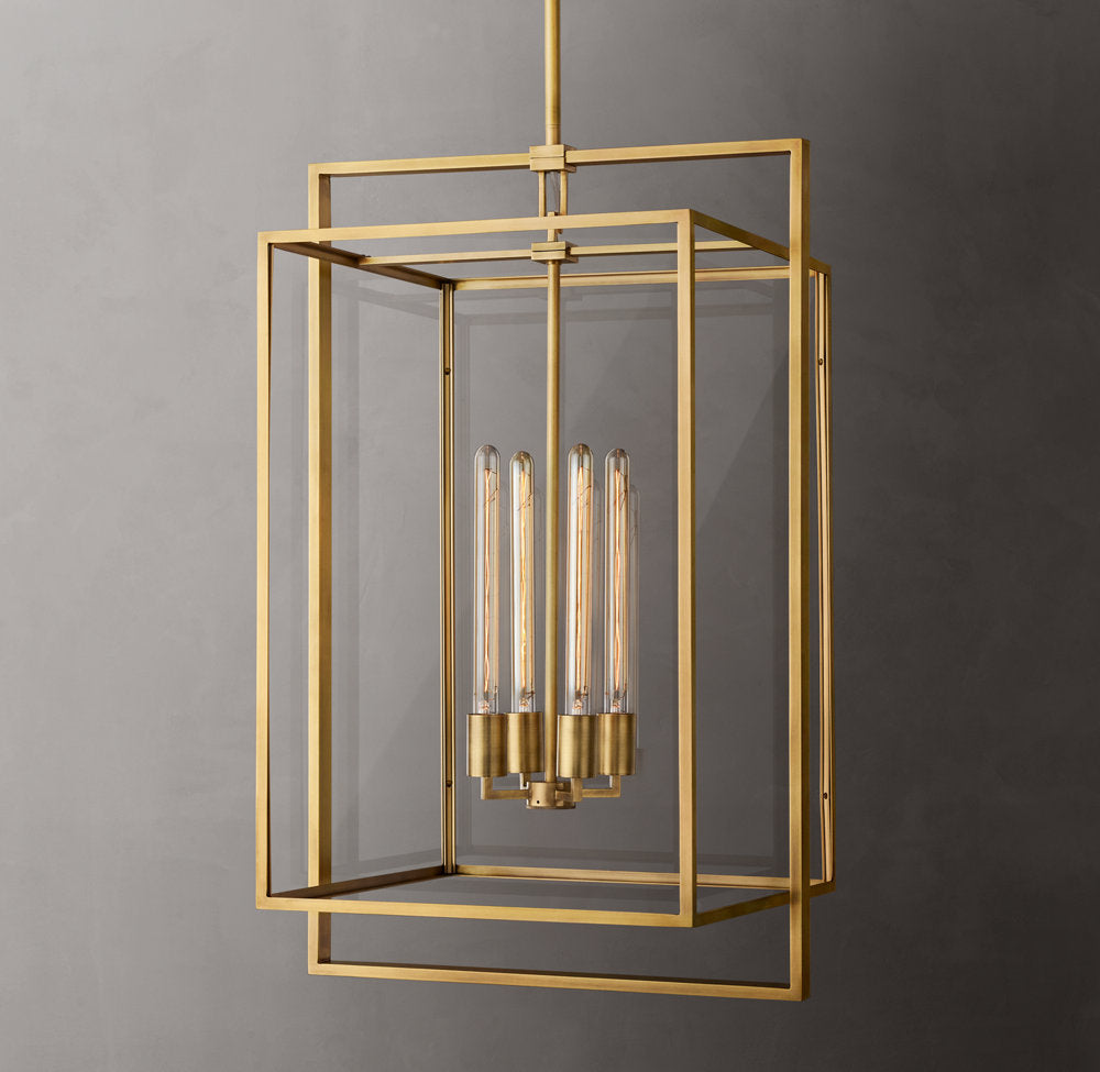 Steel Glasshouse Lantern Pendant