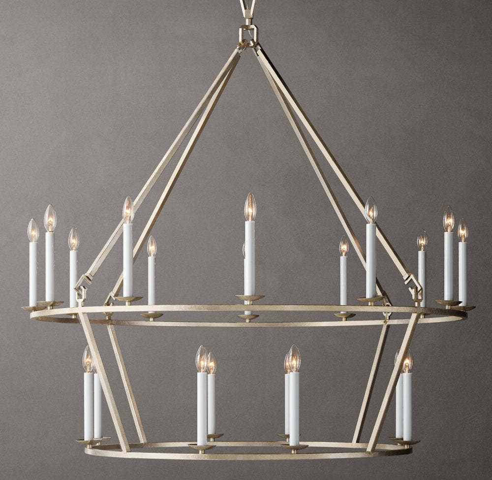 Stirrup Hook Two-Tier Candle Chandelier