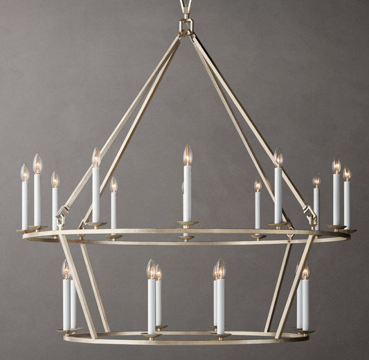 Stirrup Hook Two-Tier Candle Chandelier
