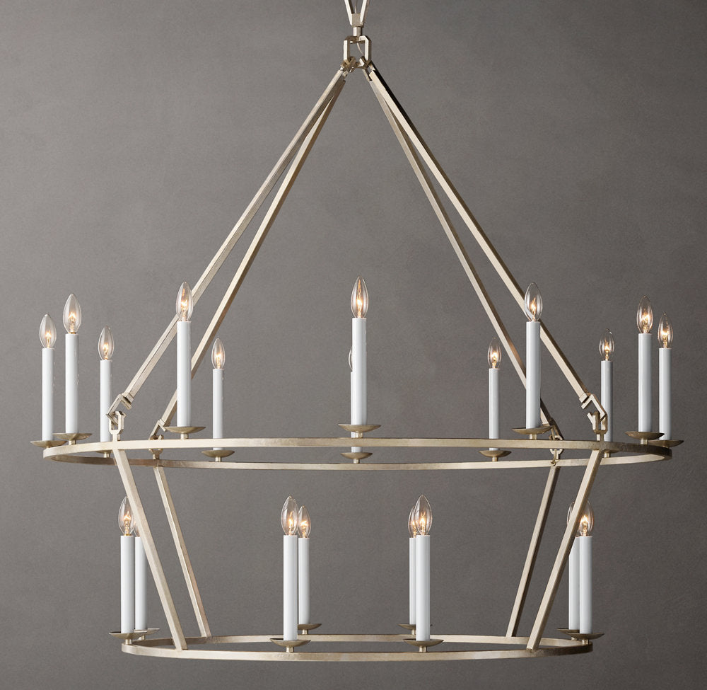 Stirrup Hook Two-Tier Candle Chandelier