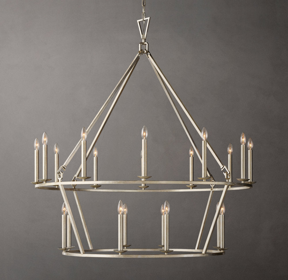 Stirrup Hook Two-Tier Candle Chandelier