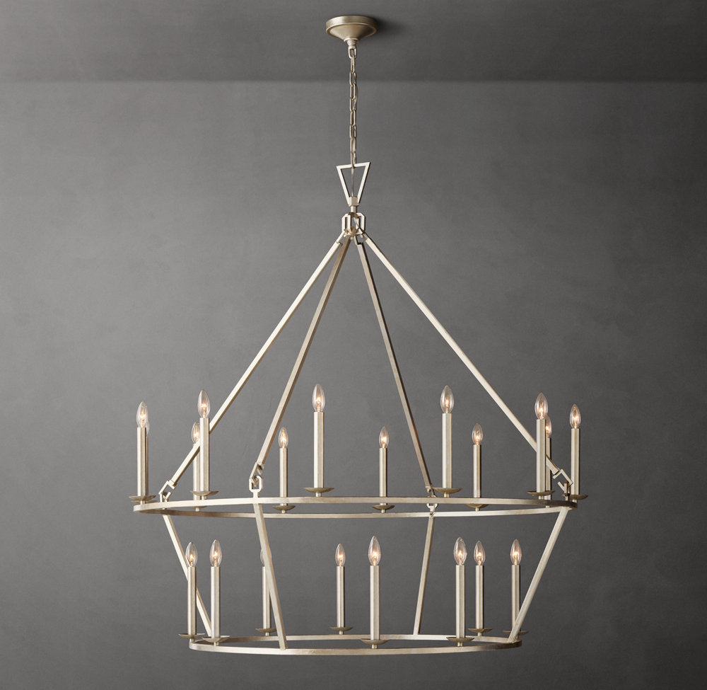 Stirrup Hook Two-Tier Candle Chandelier