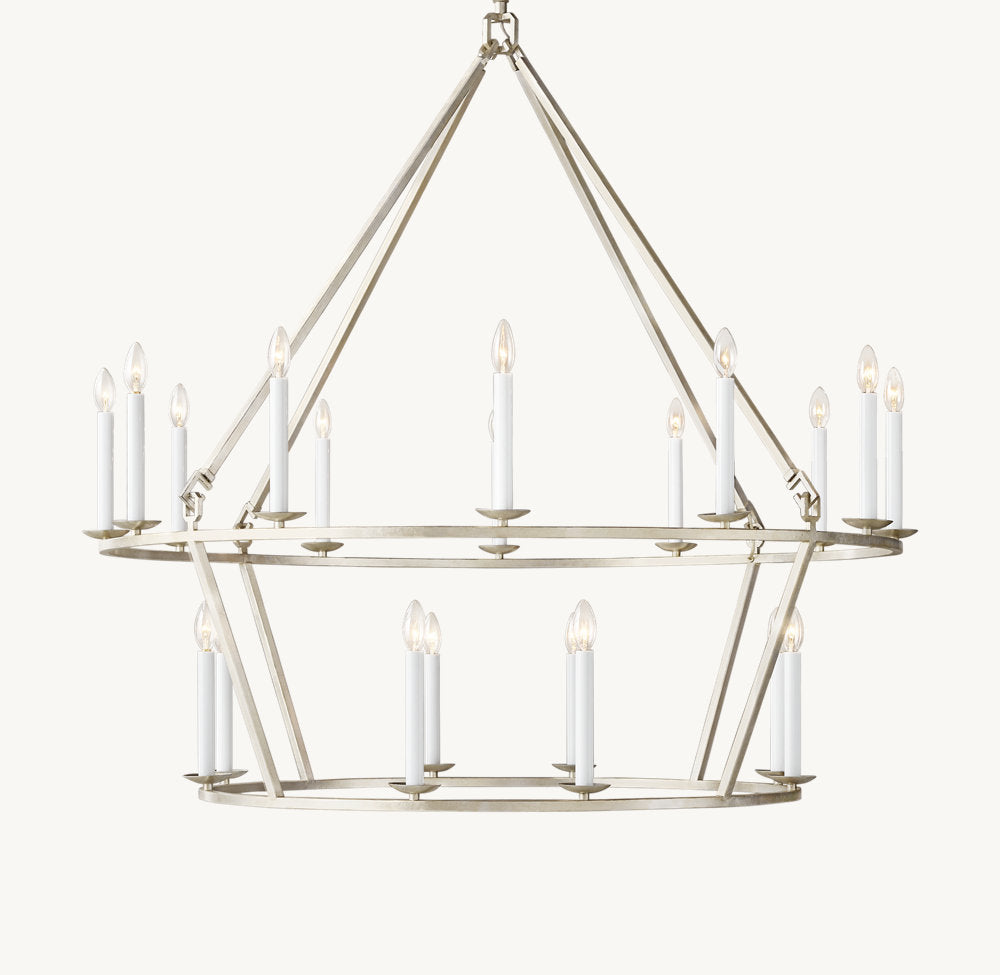 Stirrup Hook Two-Tier Candle Chandelier