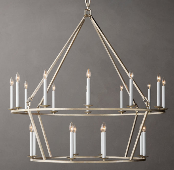 Stirrup Hook Two-Tier Candle Chandelier