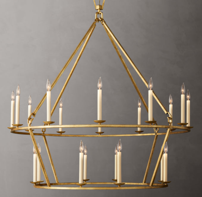 Stirrup Hook Two-Tier Candle Chandelier