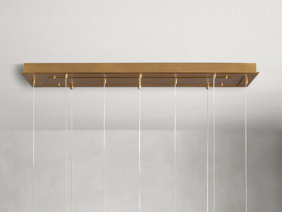 Suspended Opal Globe LED Island Chandelier