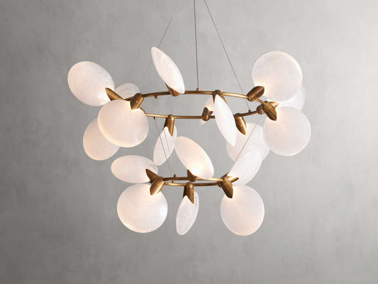 Translucent Glass Petal LED Chandelier