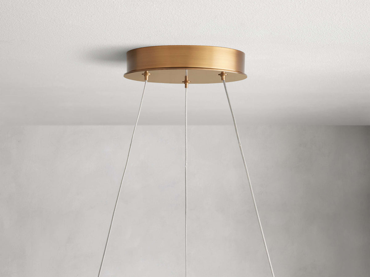Translucent Glass Petal LED Chandelier