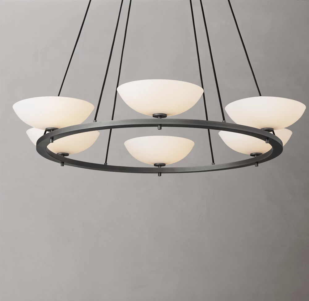 Translucent Porcelain Orbit Chandelier