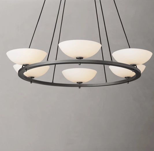 Translucent Porcelain Orbit Chandelier
