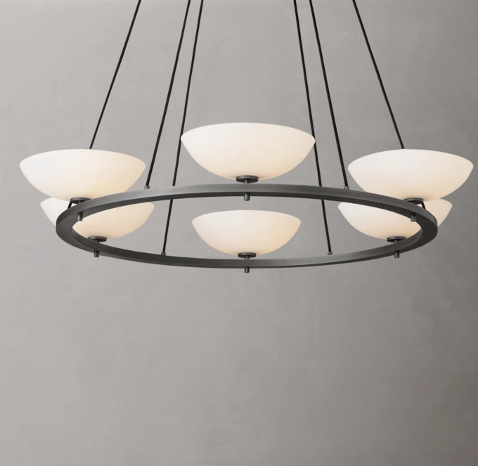 Translucent Porcelain Orbit Chandelier