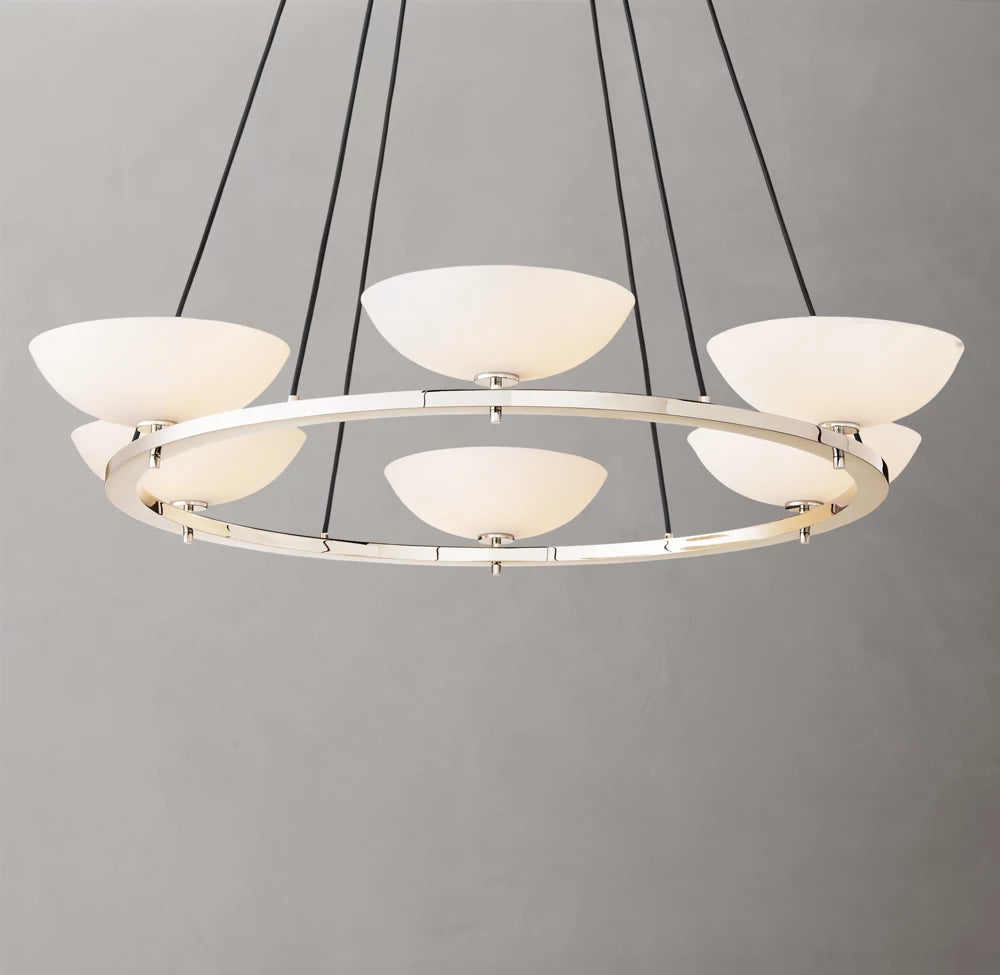Translucent Porcelain Orbit Chandelier