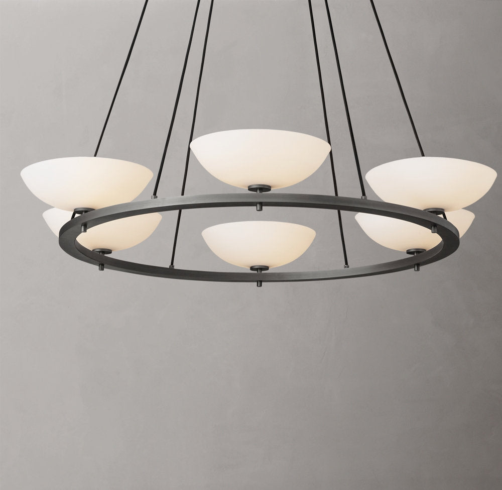 Translucent Porcelain Orbit Chandelier