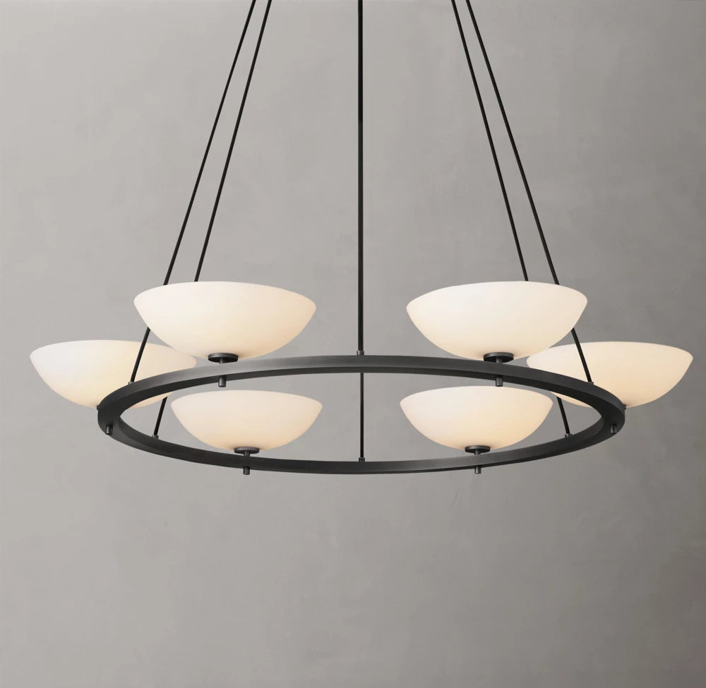 Translucent Porcelain Orbit Chandelier