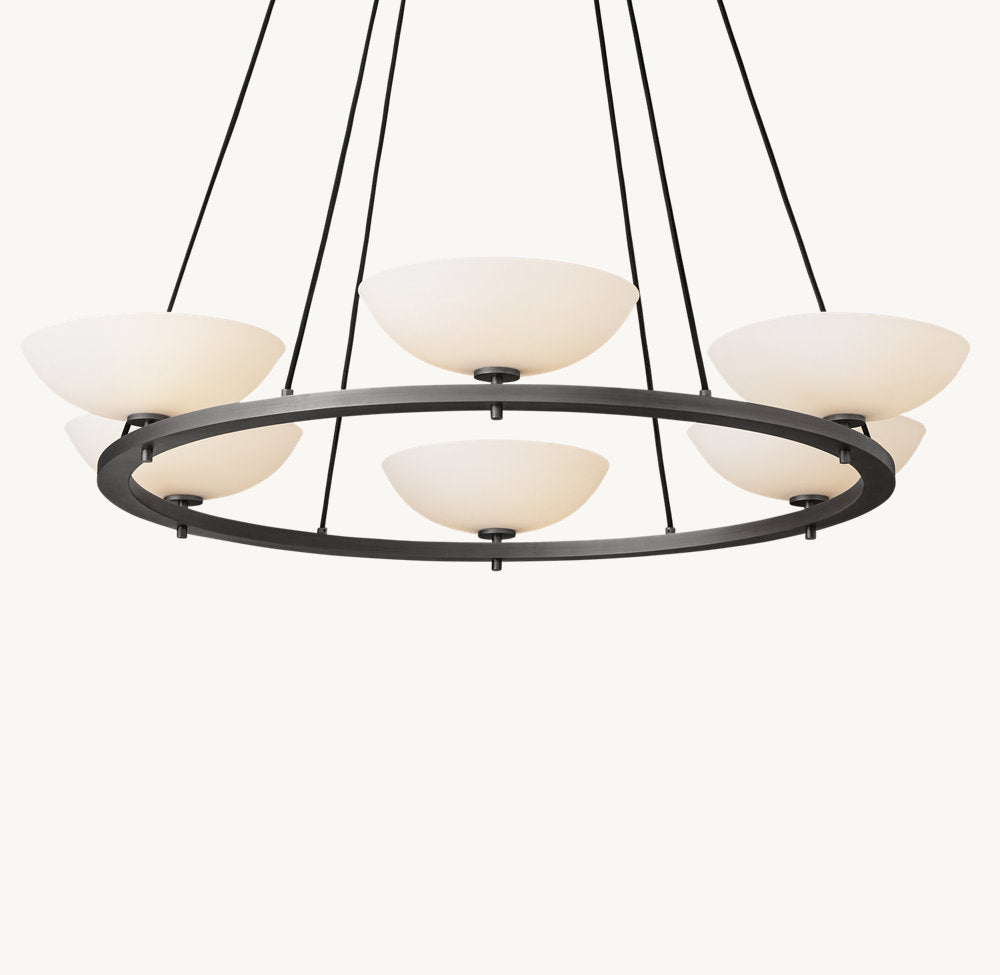 Translucent Porcelain Orbit Chandelier
