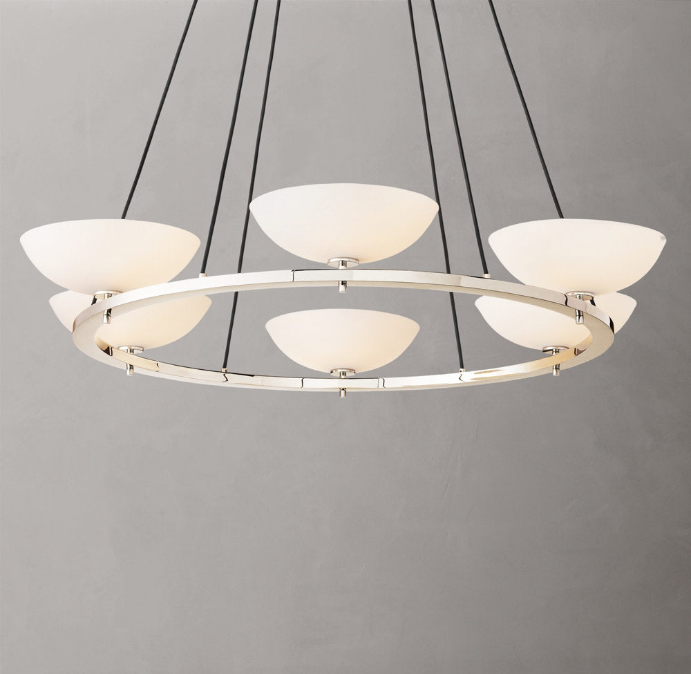 Translucent Porcelain Orbit Chandelier