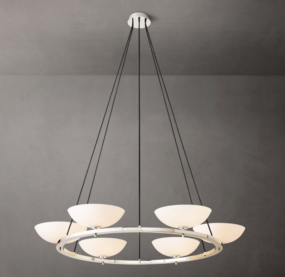 Translucent Porcelain Orbit Chandelier
