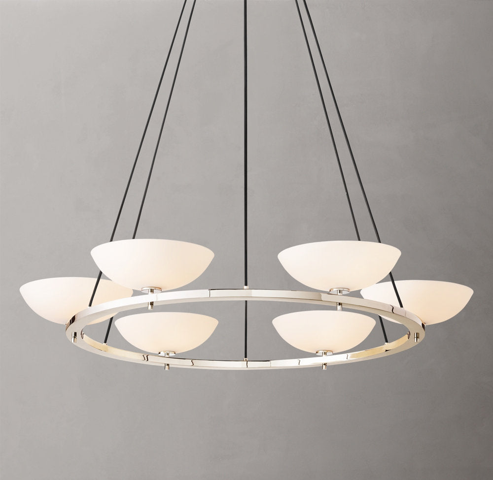 Translucent Porcelain Orbit Chandelier