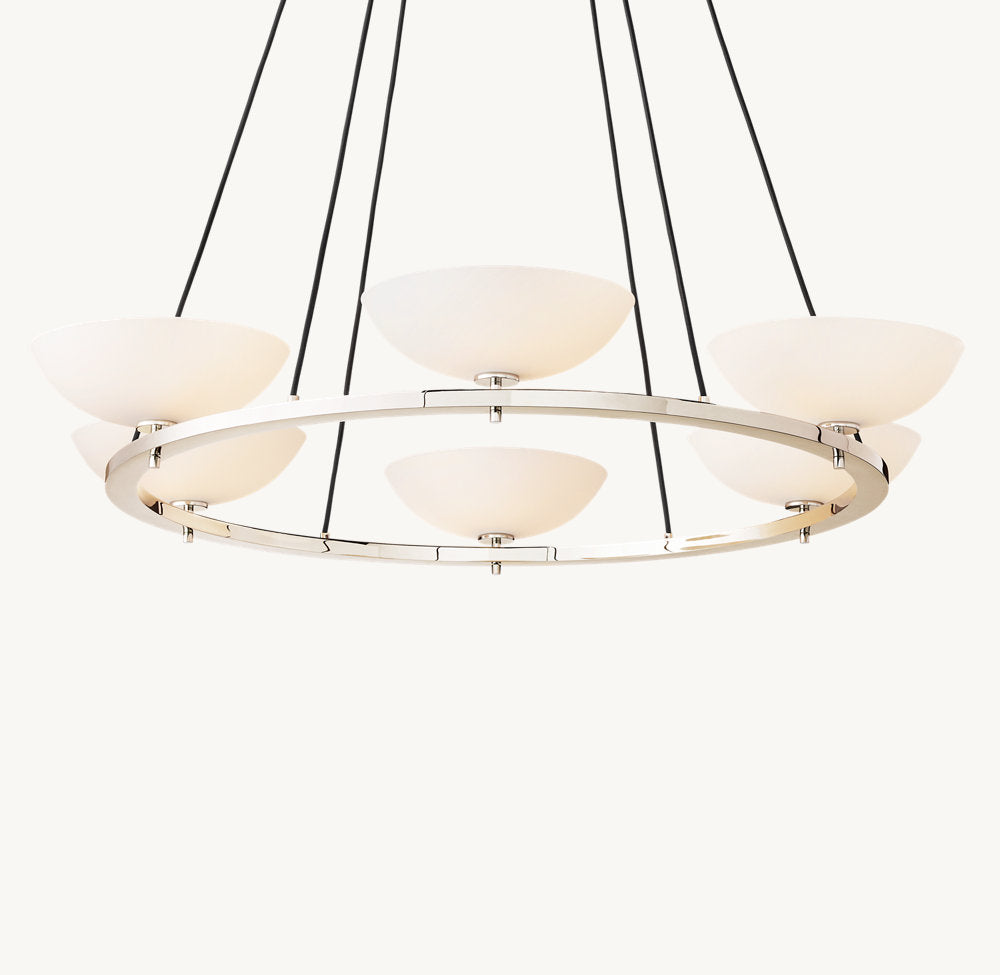 Translucent Porcelain Orbit Chandelier