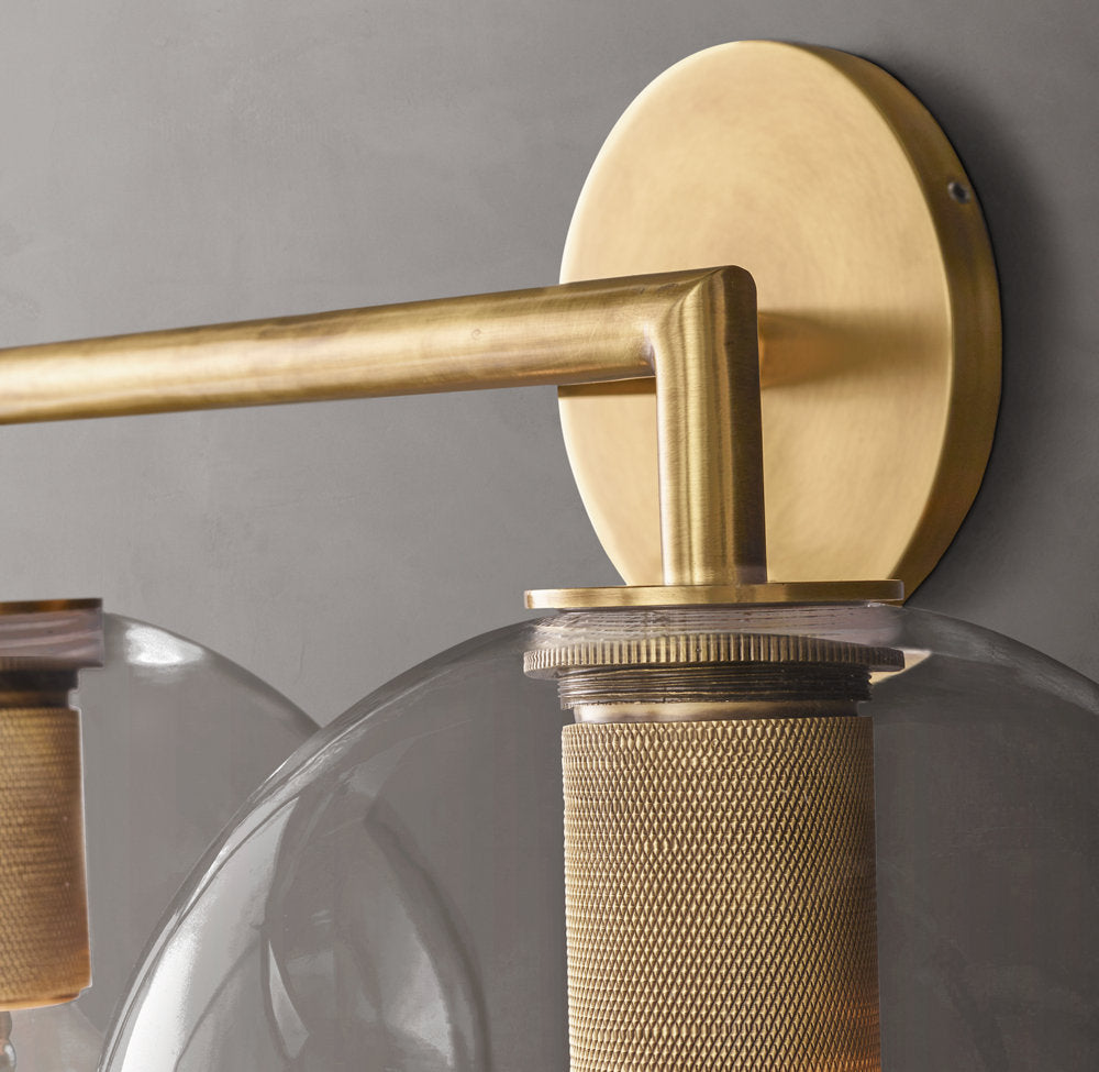 Twin Blown Glass Globe Vanity Sconce