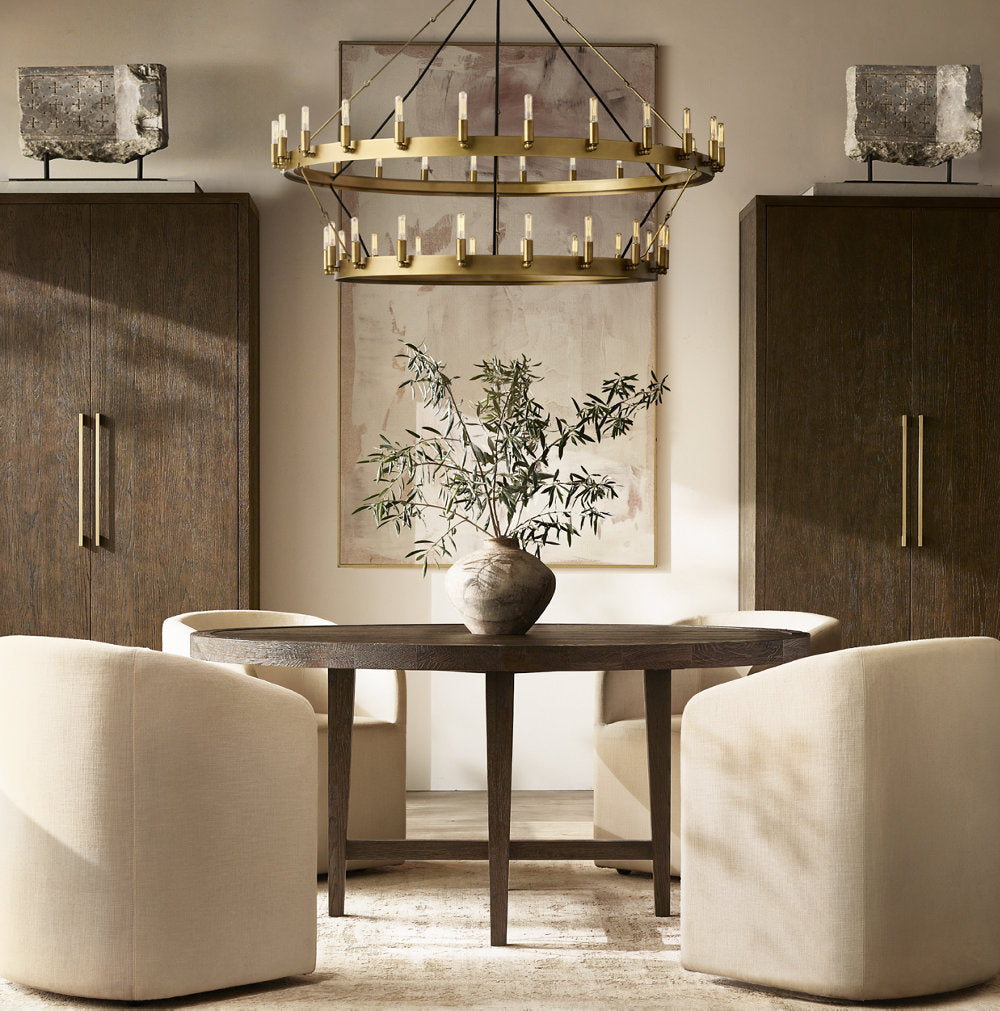 Two-Tier Vintage Tube Bulb Chandelier