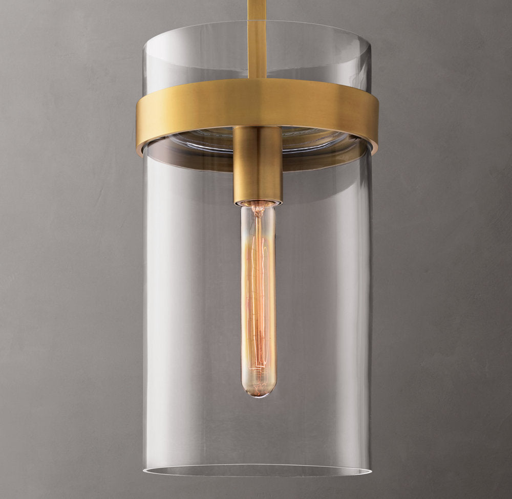 Ultra-Warm Artisan Glass Cylinder Pendant