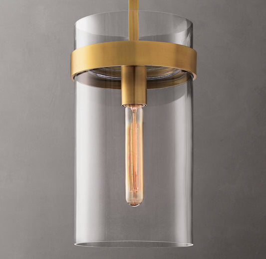Ultra-Warm Artisan Glass Cylinder Pendant