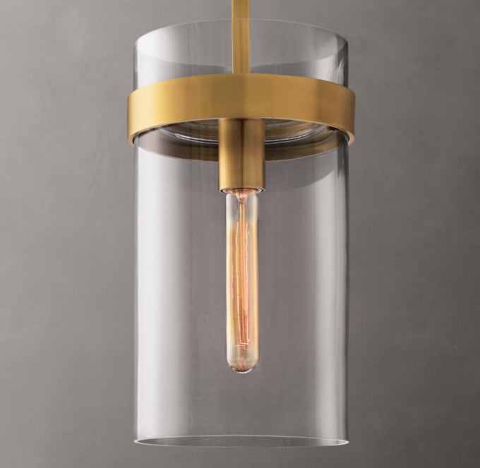 Ultra-Warm Artisan Glass Cylinder Pendant