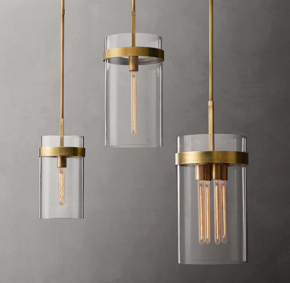 Ultra-Warm Artisan Glass Cylinder Pendant