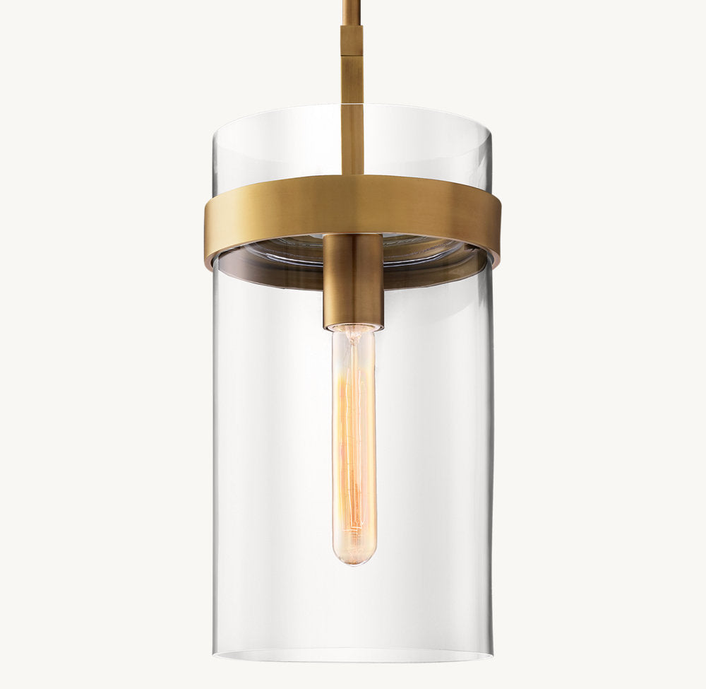 Ultra-Warm Artisan Glass Cylinder Pendant