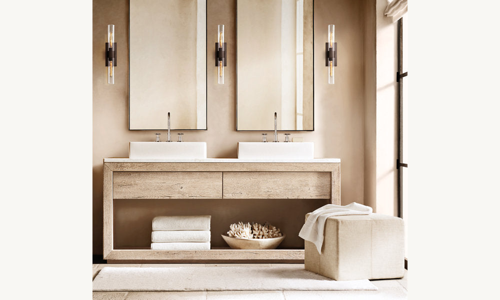 Ultra-Warm Blown Glass Linear Sconce