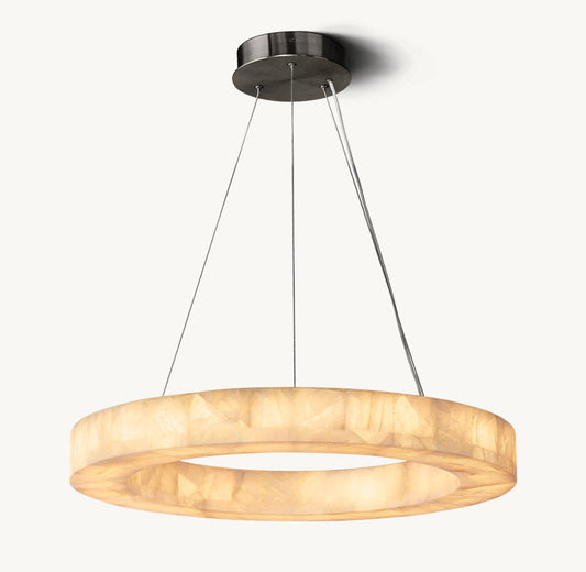 Ultra-Warm Calcite Disc Chandelier