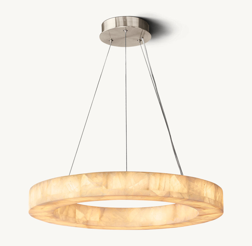 Ultra-Warm Calcite Disc Chandelier