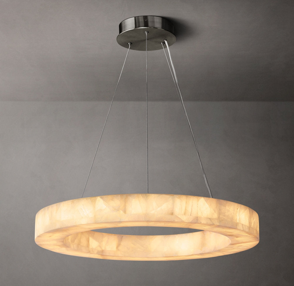 Ultra-Warm Calcite Disc Chandelier