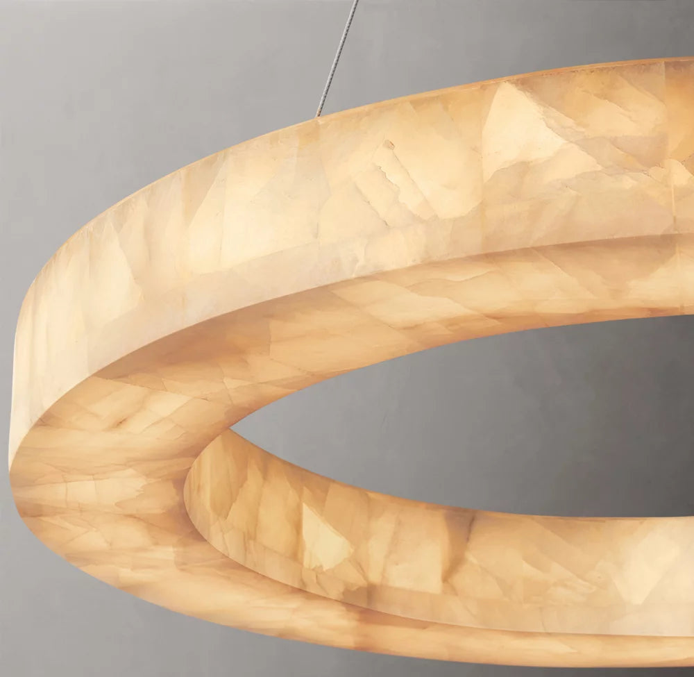 Ultra-Warm Calcite Disc Chandelier