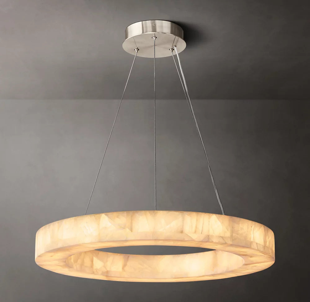 Ultra-Warm Calcite Disc Chandelier