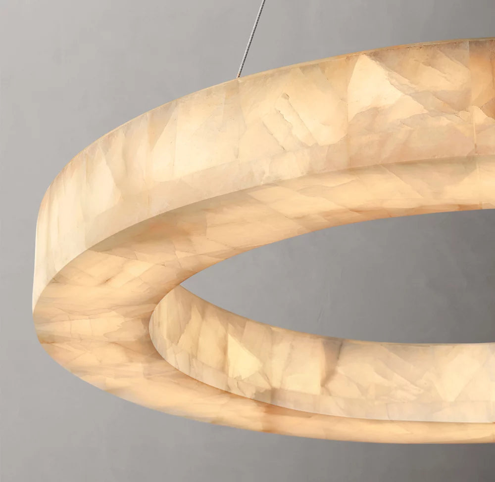 Ultra-Warm Calcite Disc Chandelier