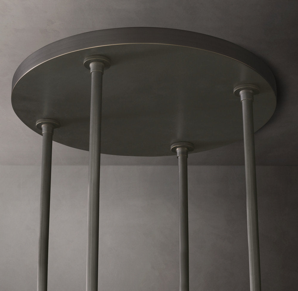 Warm White Milk Glass Chandelier